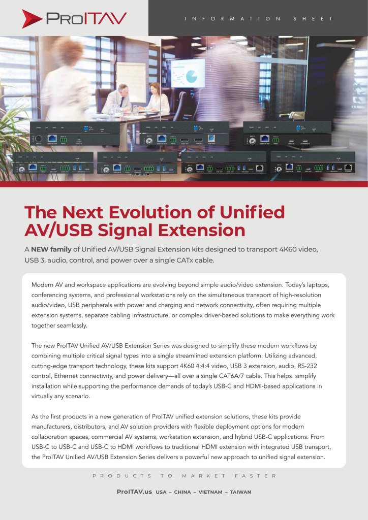 Unified AV/USB Extension Series