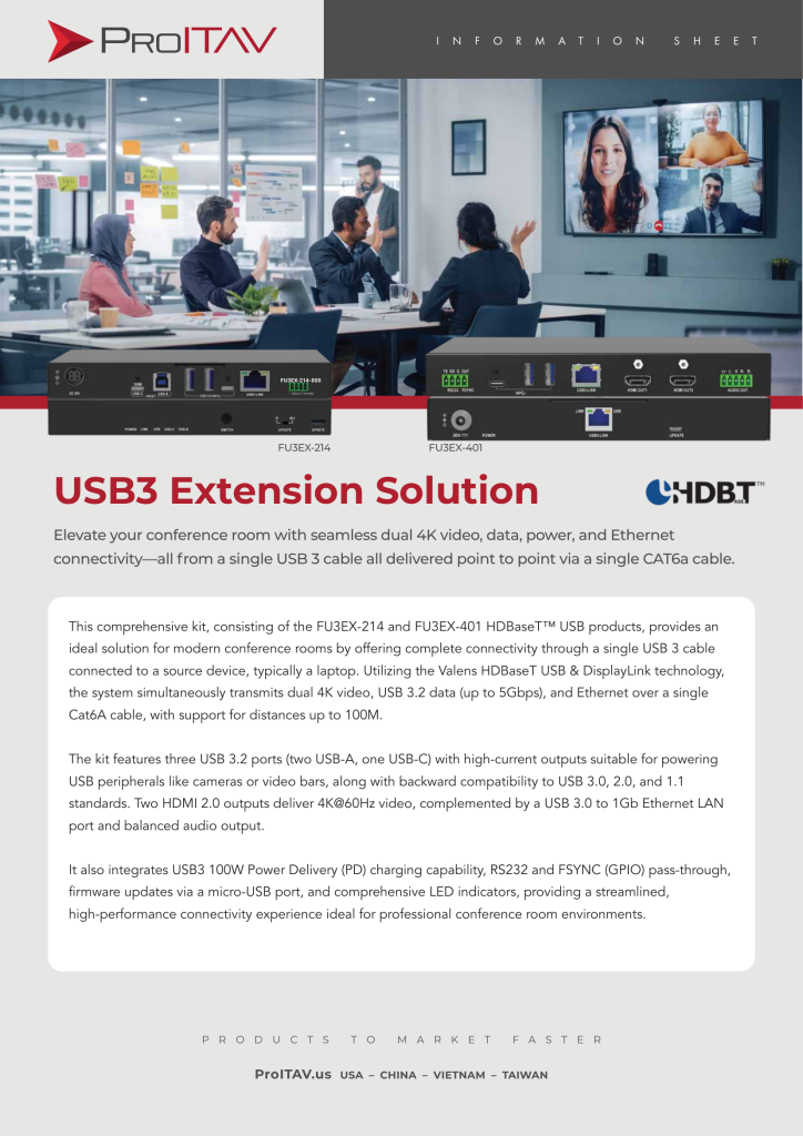 FU3EX-214 / FU3EX-401 USB3 Extension Solution
